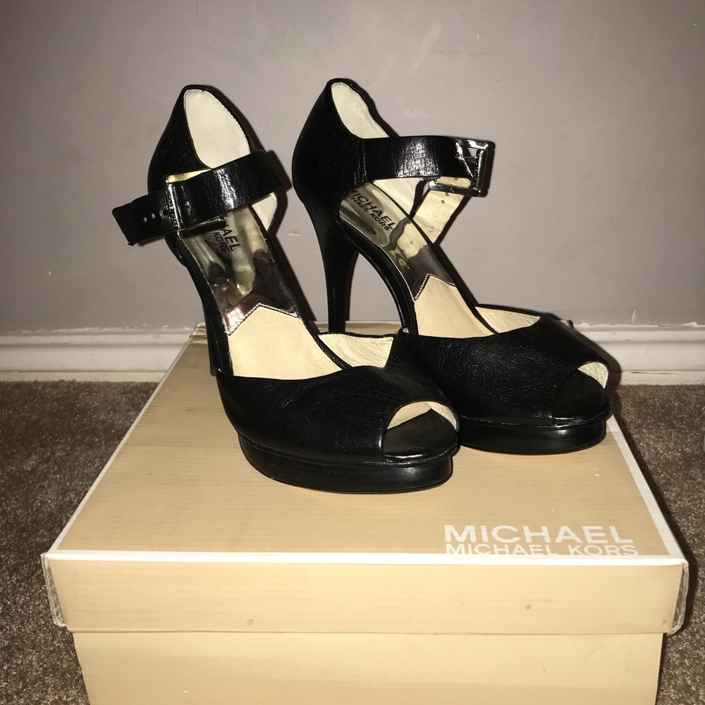 Michael Kors Black Tracey Mary Jane Heels